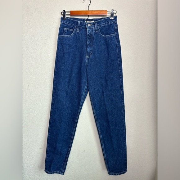 Vintage 90s GUESS Logo High Rise Straight Leg Mom Jeans Style 1050RG Size 29 - Picture 2 of 10